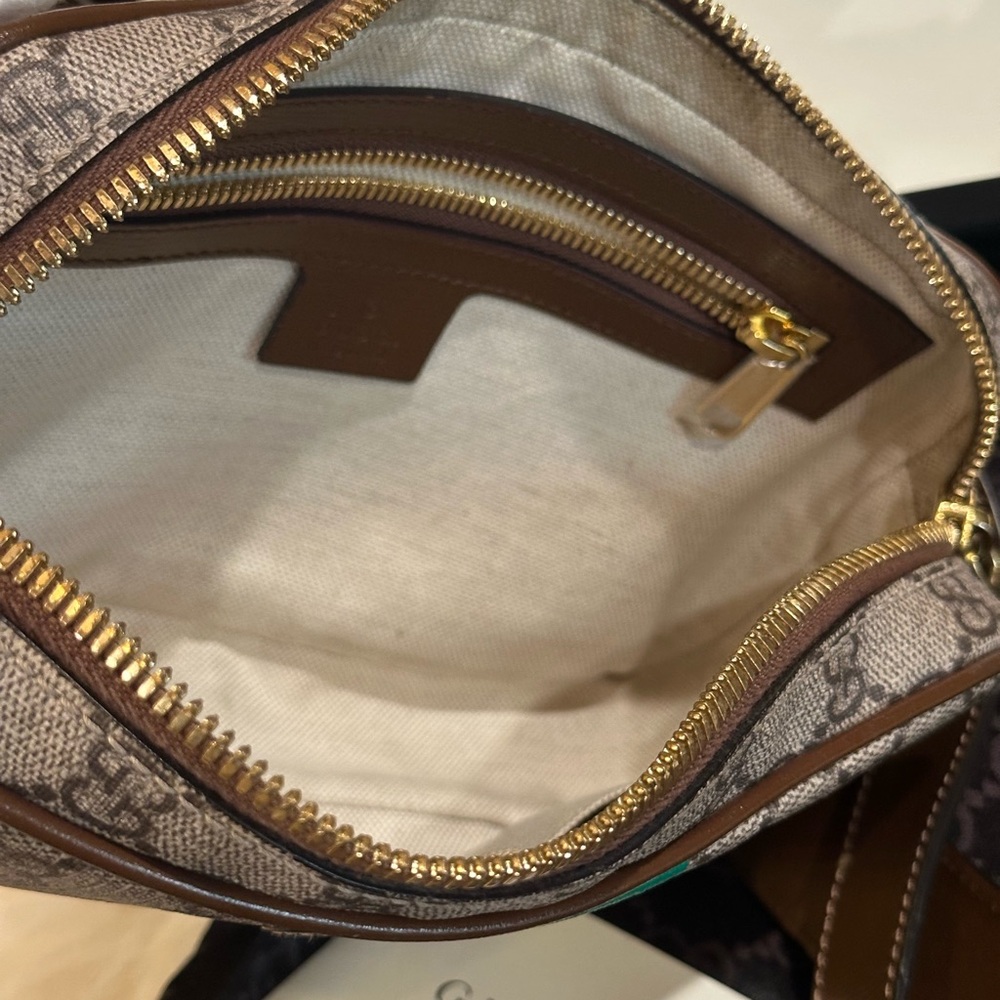 🔥RARE GUCCI GG SUPREME MONOGRAM FAKE/NOT Belt Bag Coated Canvas Full Inclusion - Picture 6 of 14